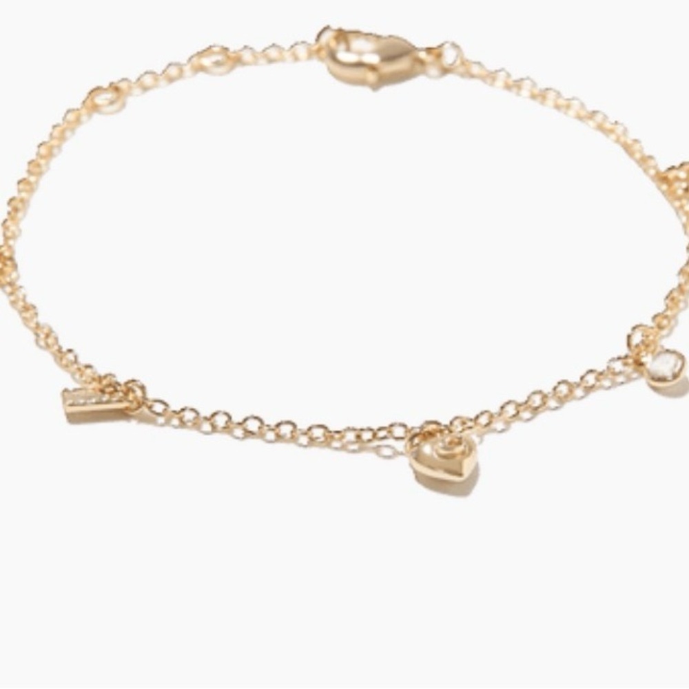 COACH Elegant Gold Plates Chain Bracelet